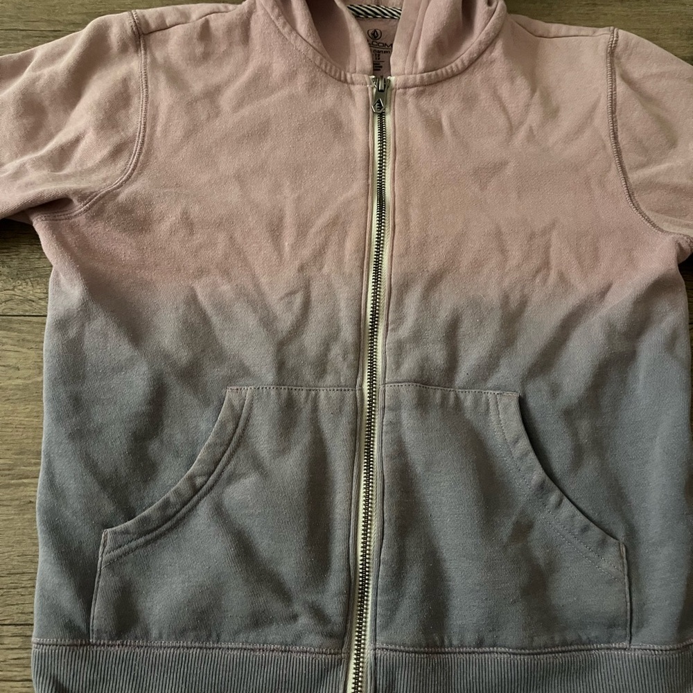 Volcom Kids Pink and Blue Hooded Jacket